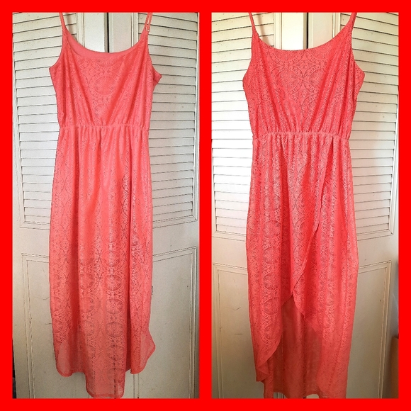 Dresses & Skirts - Junior XL Orange Asymmetrical  Summer Dress